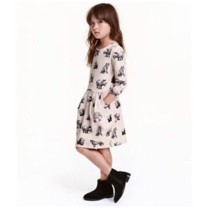 H&M Girls WWF Animal Print Dress Size 4 - 6 years